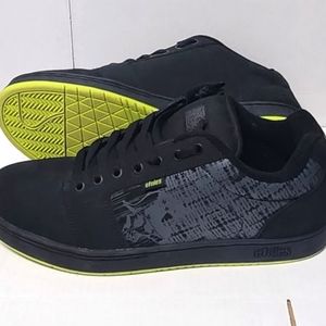 Mens etnies fader 2 flat black metal mulisha size 12 skate shoes